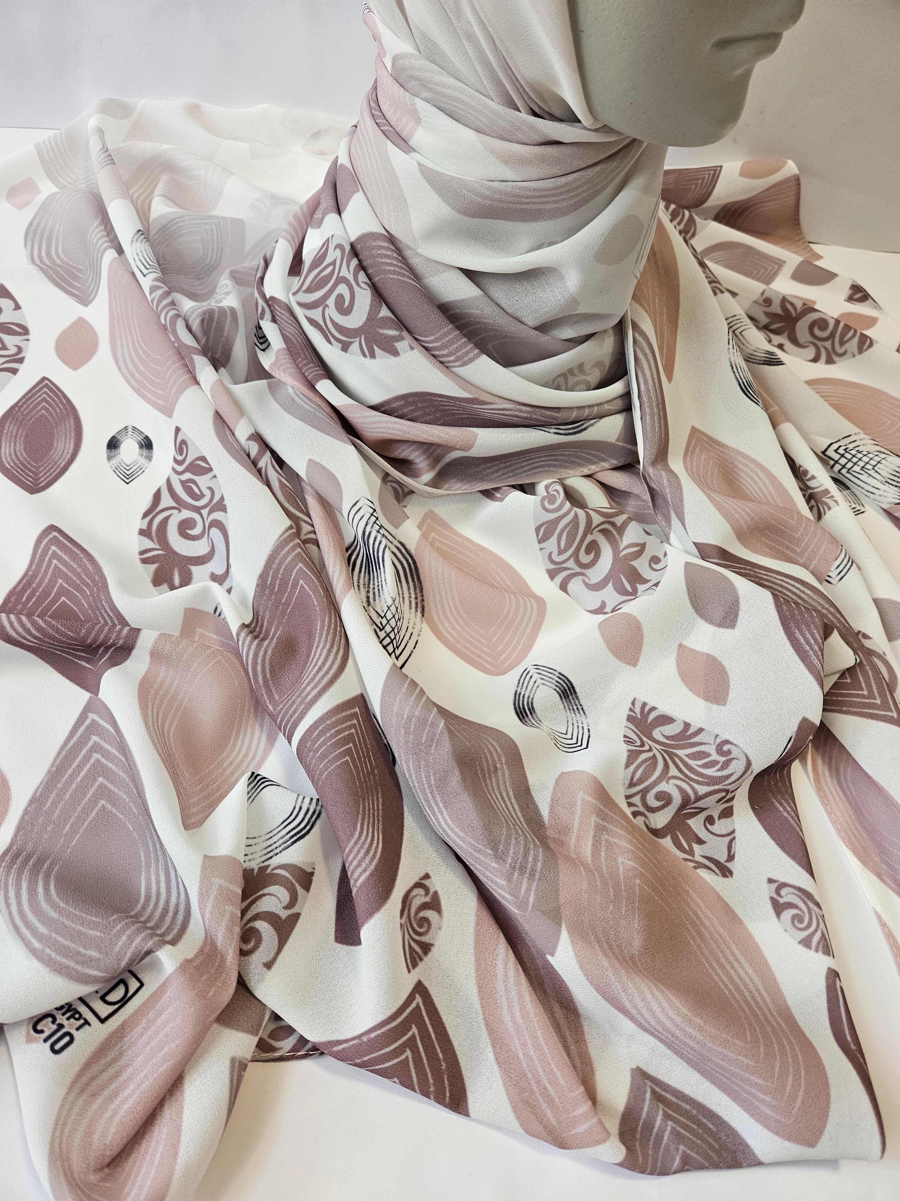 Damask Chiffon Crepe