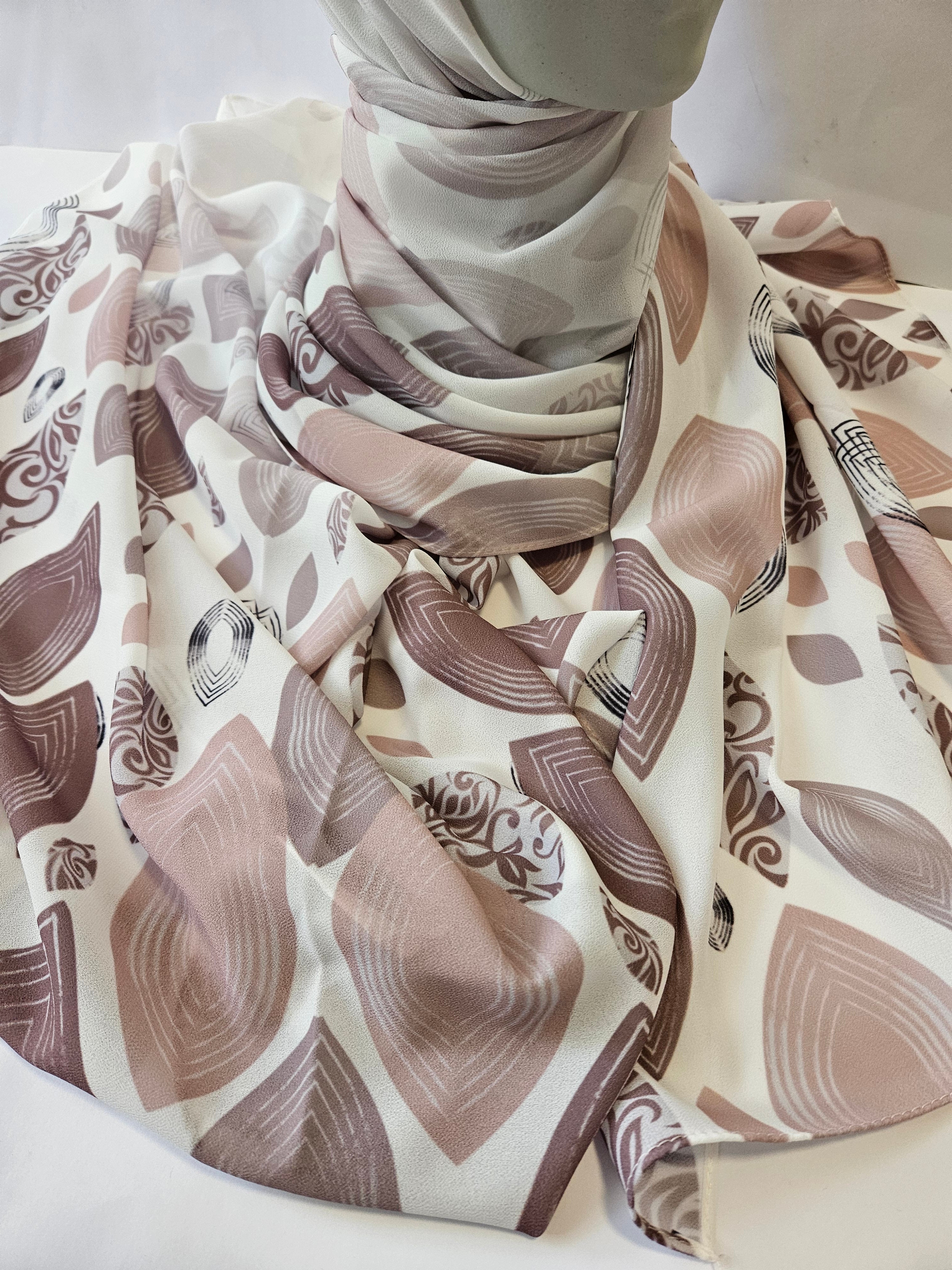 Damask Chiffon Crepe