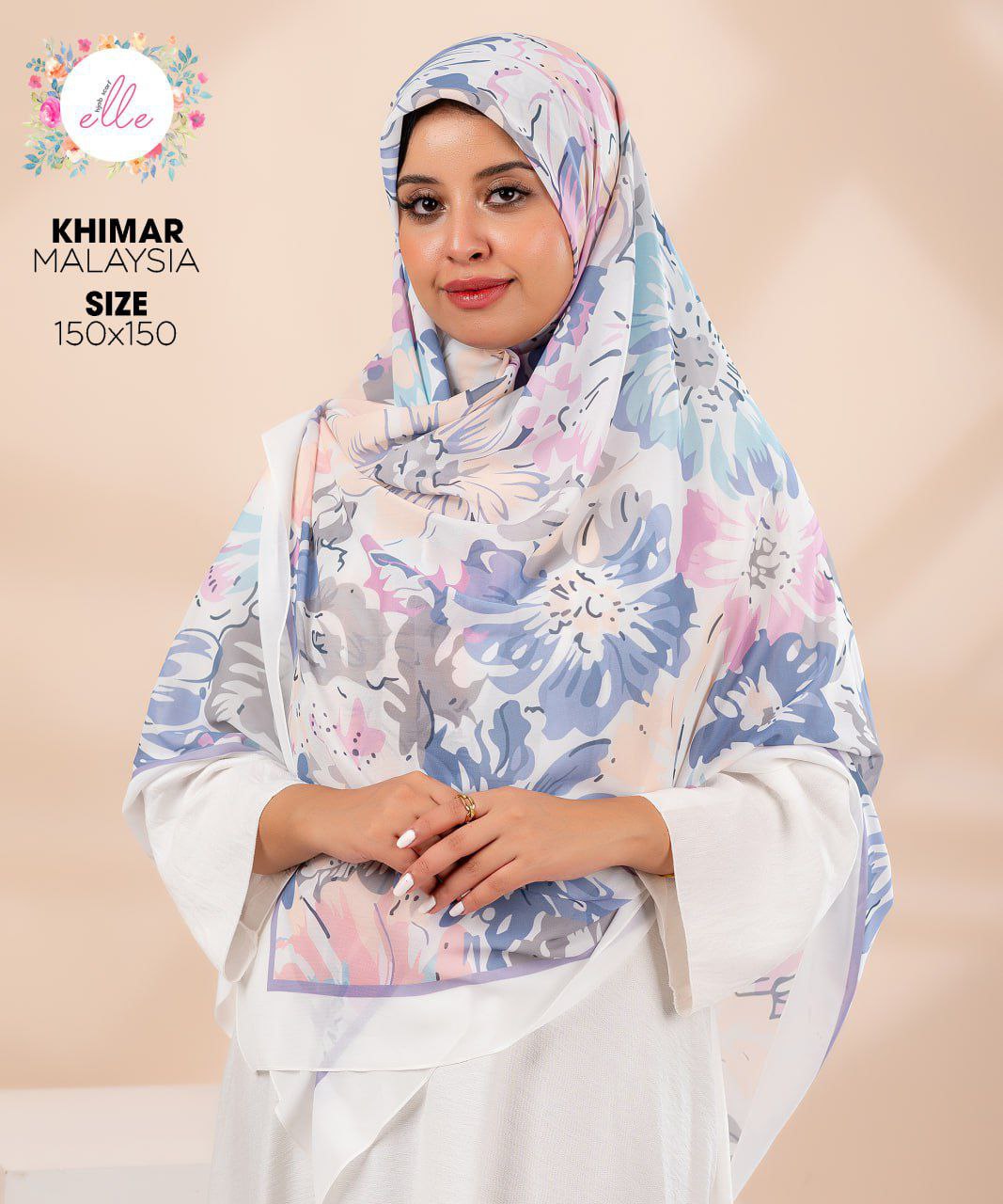 Flowers khimar 150*150