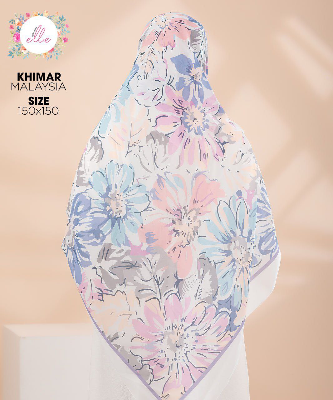 Flowers khimar 150*150