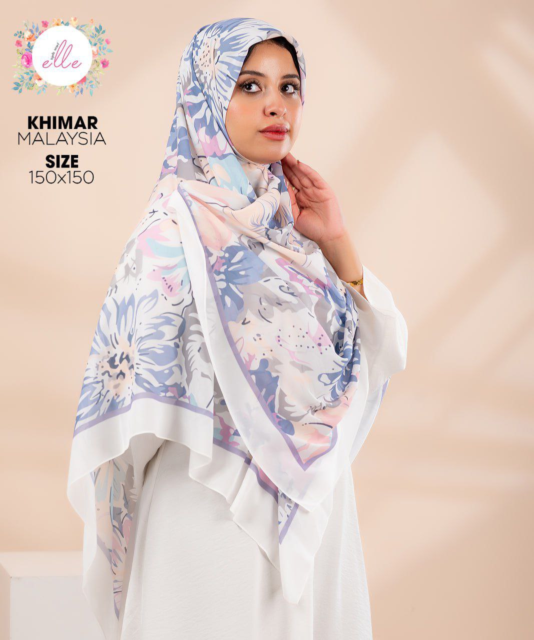 Flowers khimar 150*150