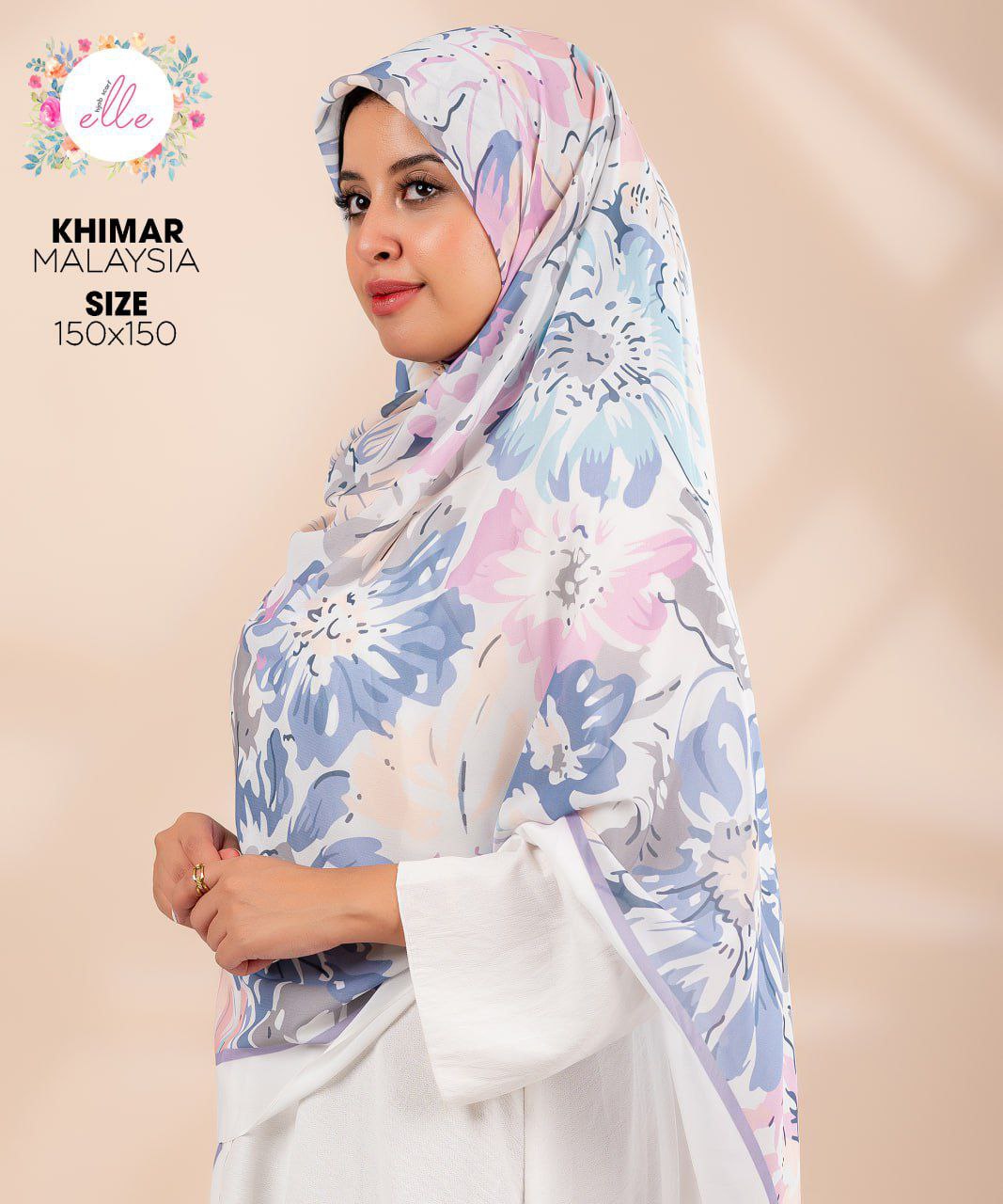 Flowers khimar 150*150