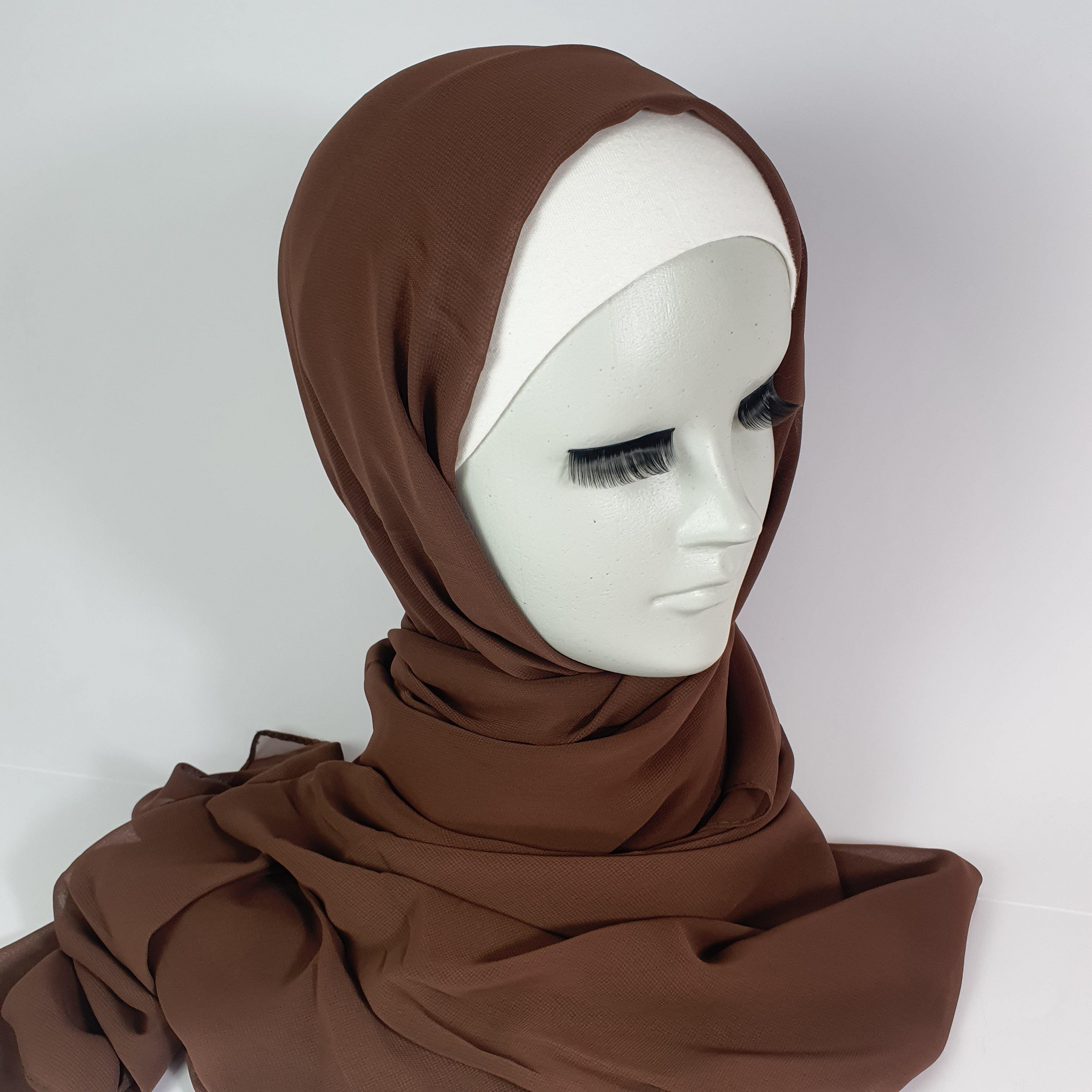 Chocolate Premium Chiffon Hijab - Scarvista