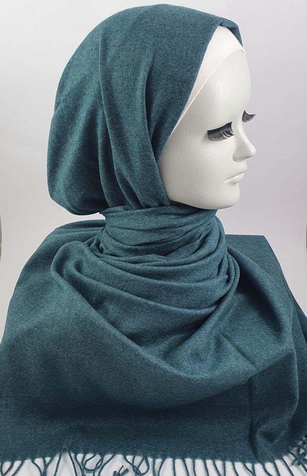 Green Cashmere Hijab - Scarvista