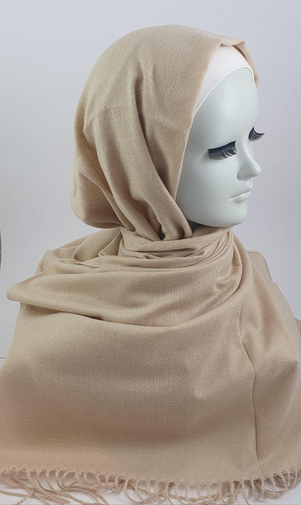 Tan Cashmere Hijab - Scarvista