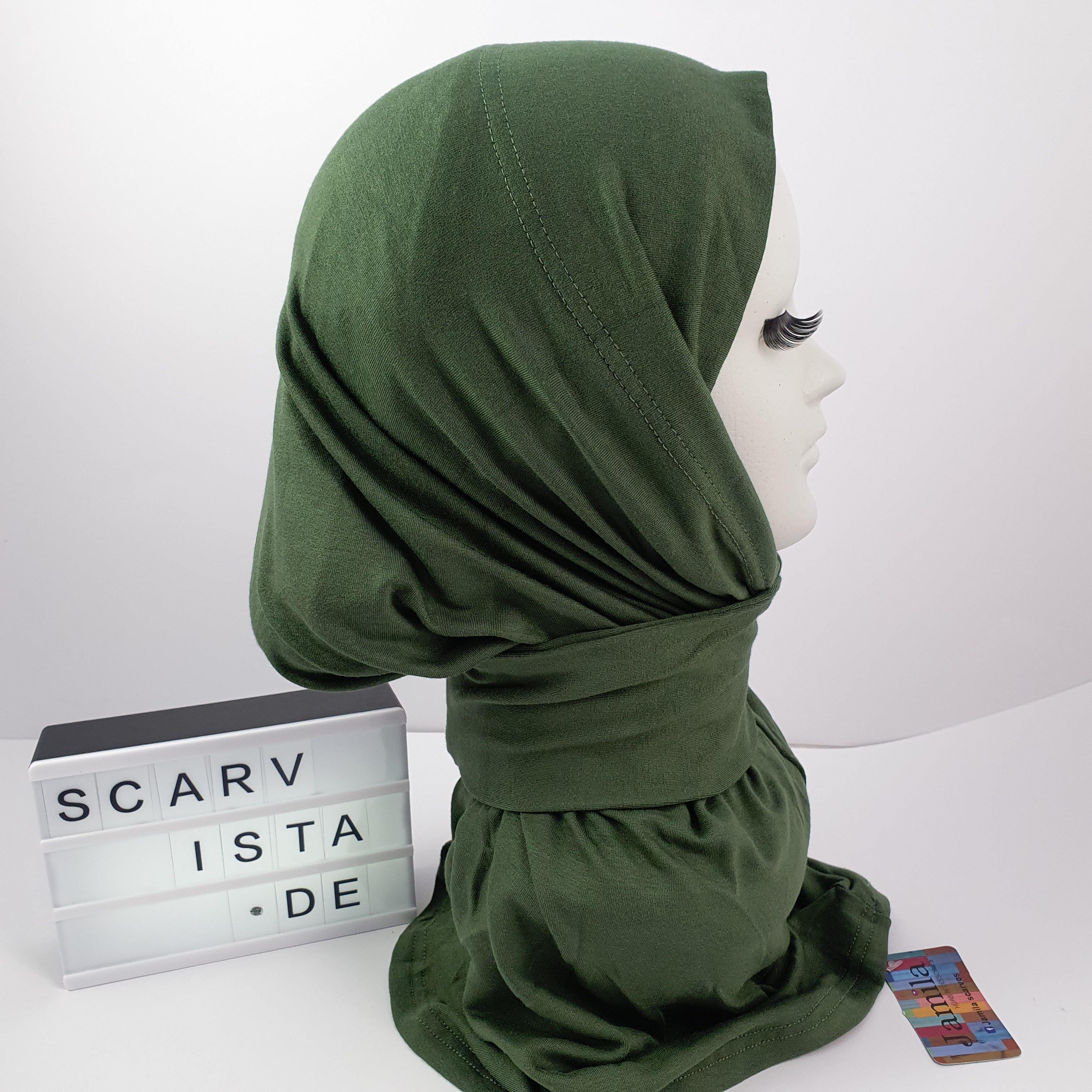 Olive Kuwaiti Hijab - Scarvista