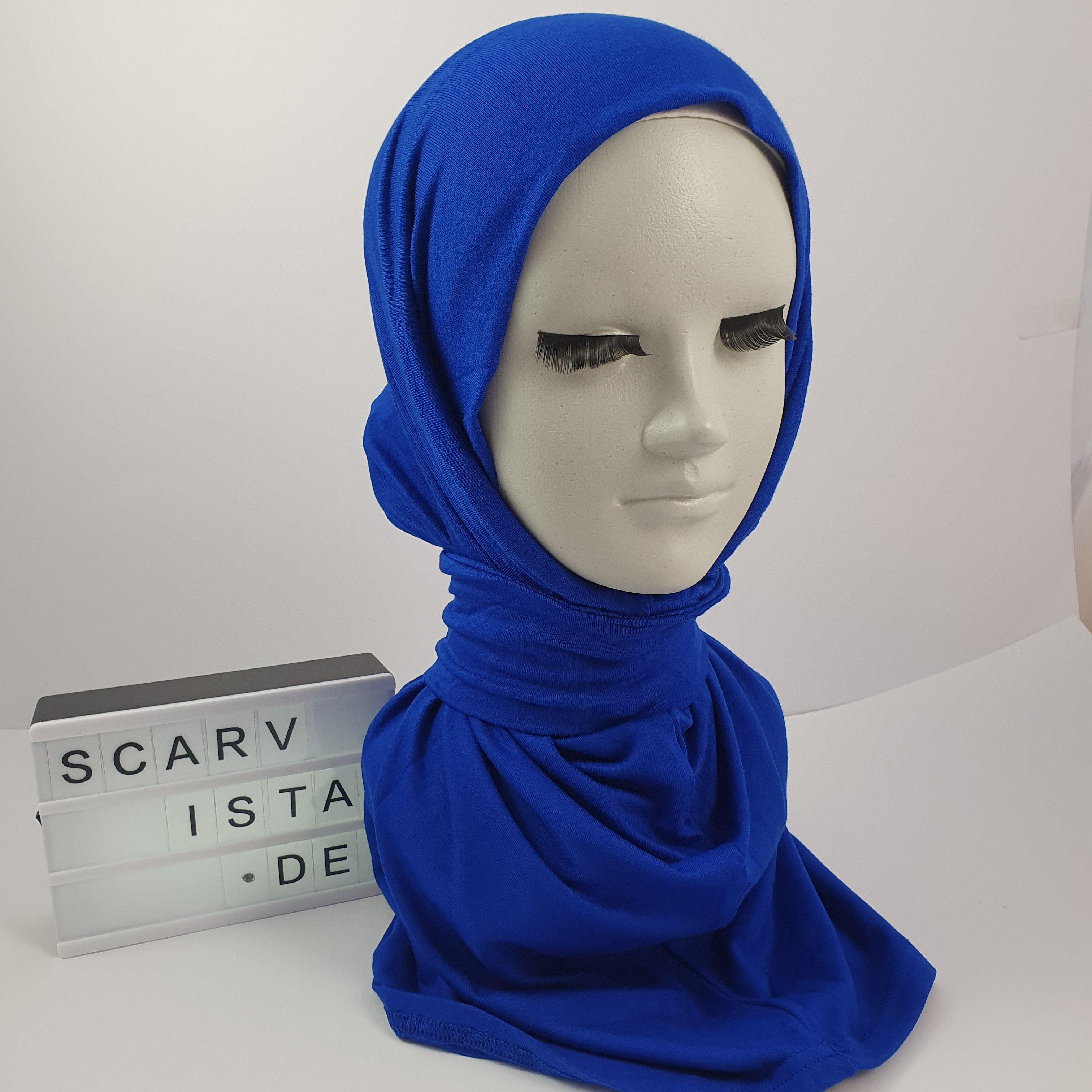 Blue Kuwaiti Hijab - Scarvista