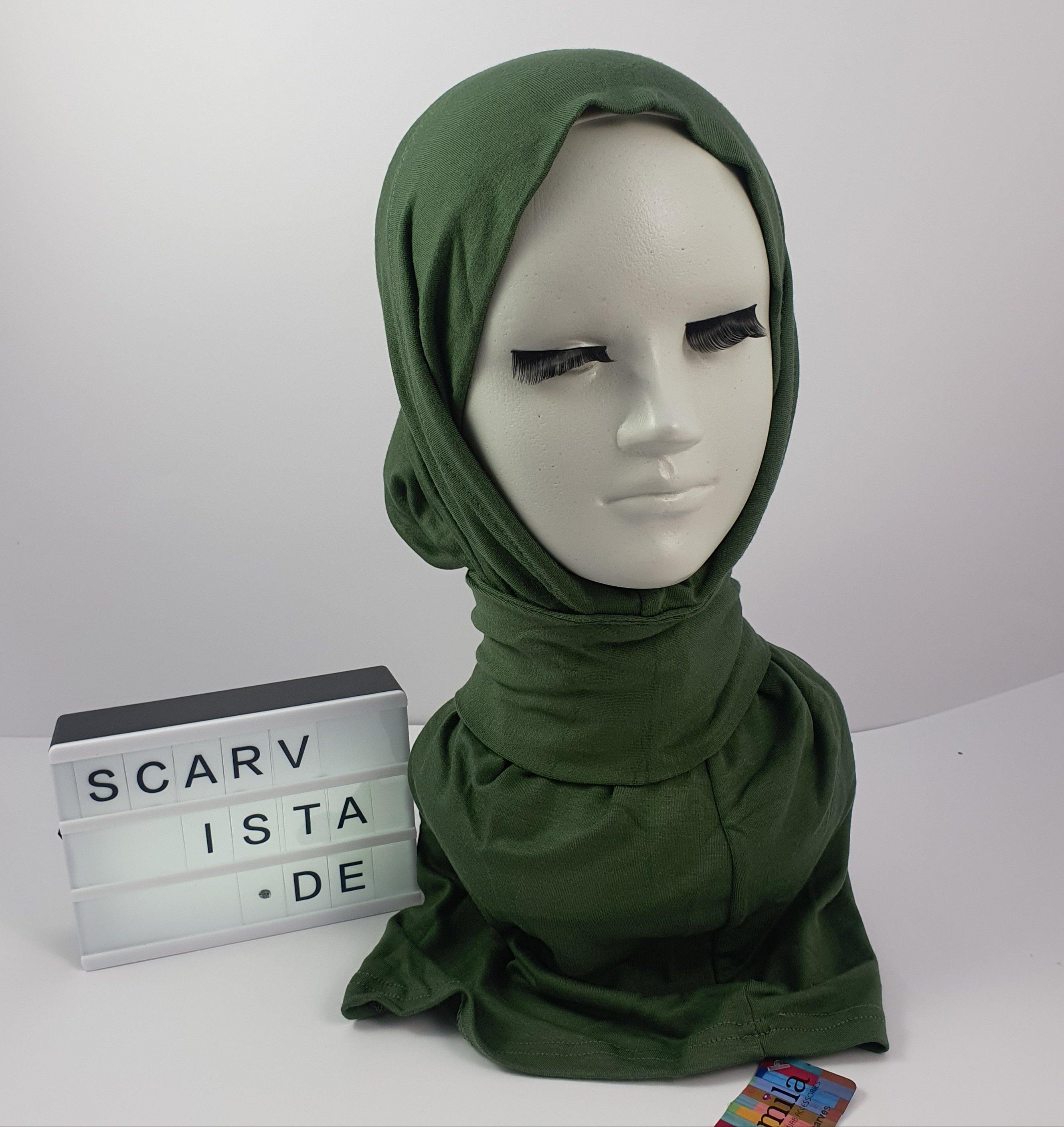 Olive Kuwaiti Hijab - Scarvista