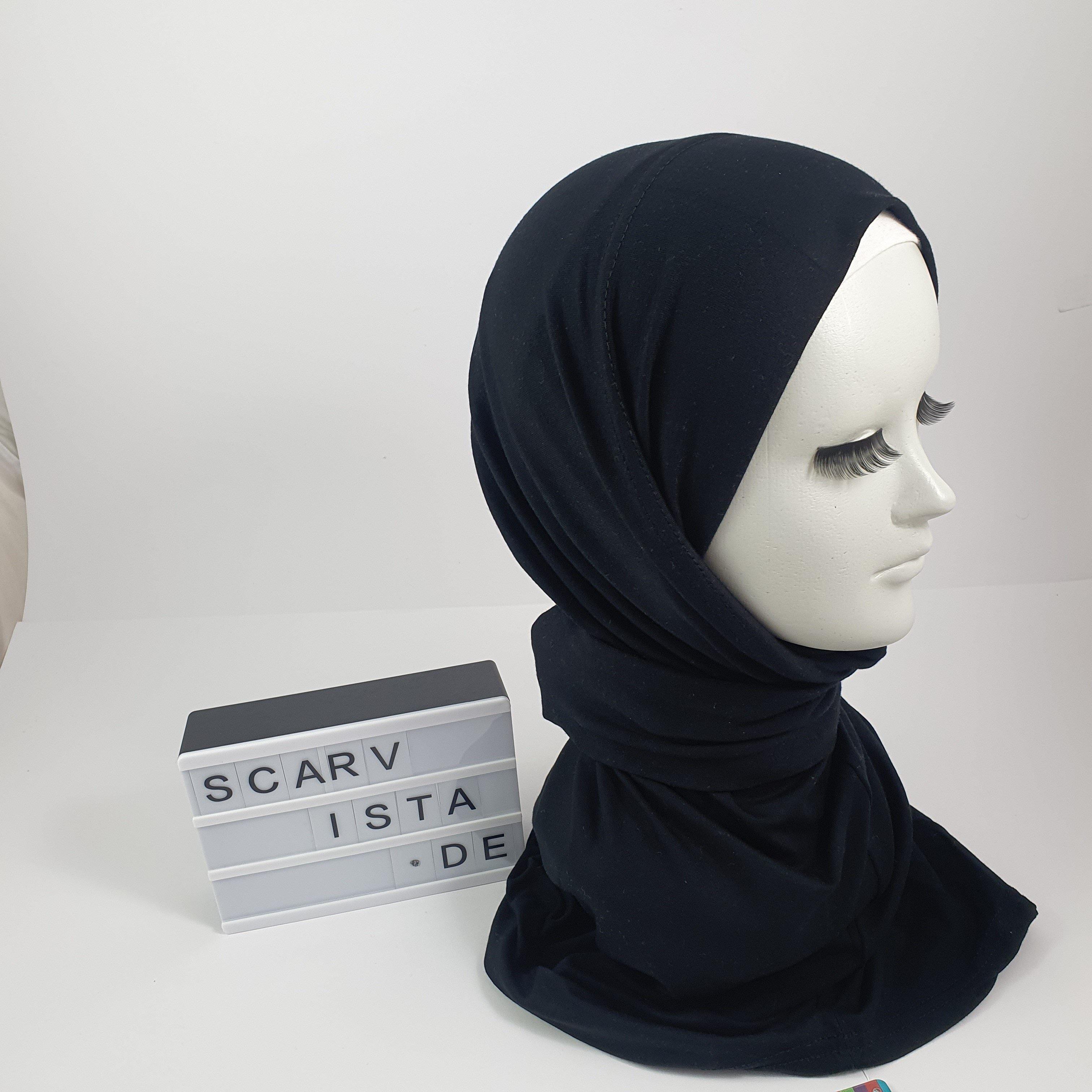 Black Kuwaiti Hijab - Scarvista