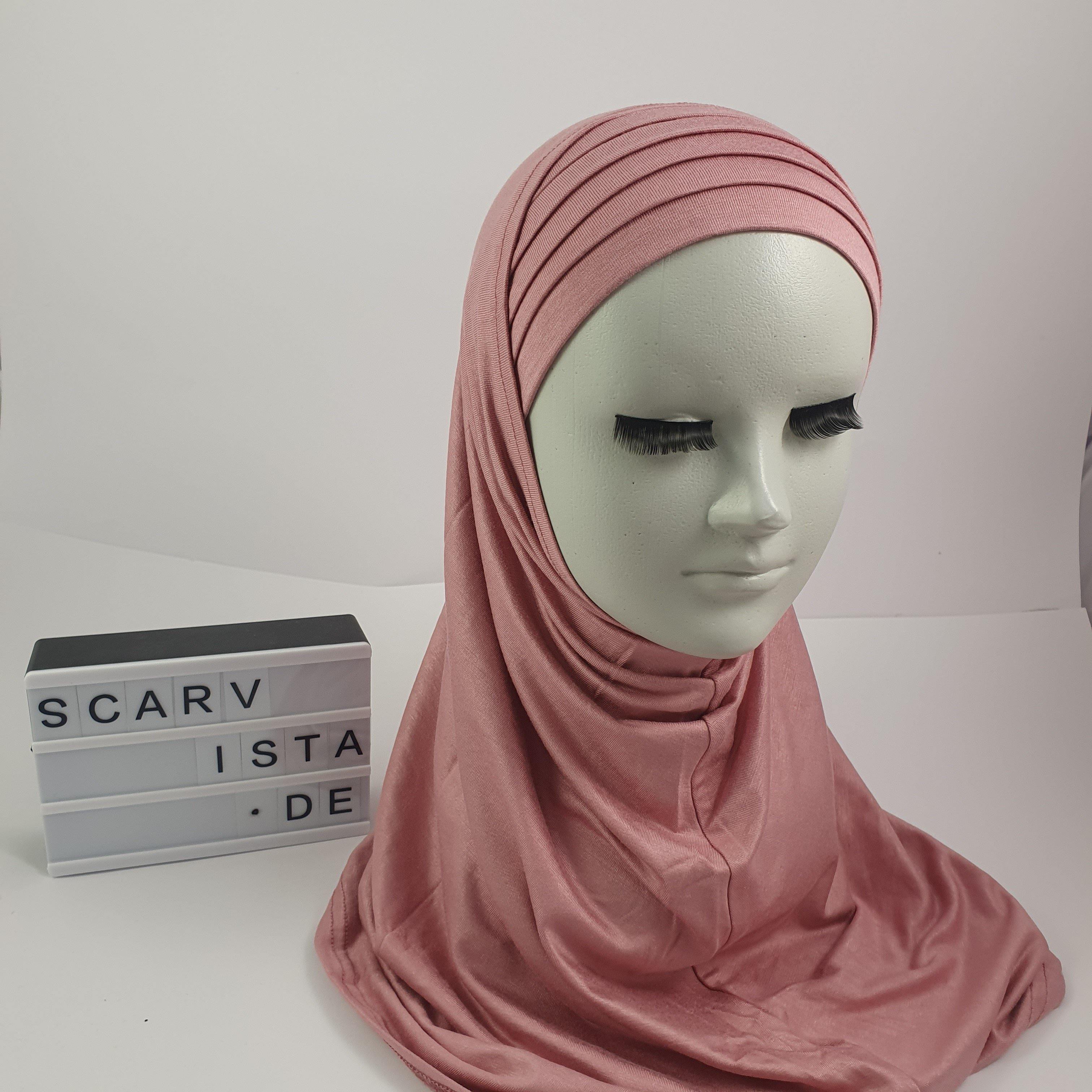 Pink Hijab Two Pieces Drapia - Scarvista