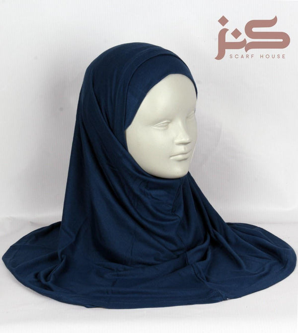 Dark Blue Syrian Hijab Two Pieces - Scarvista