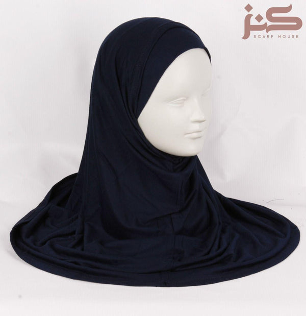Black Syrian Hijab Two Pieces - Scarvista